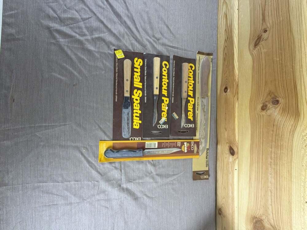 Lot of 5 Vintage Ekco Kitchen Knives and Spatula New Old Stock